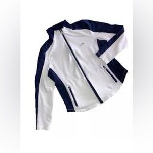 Ralph Lauren White and Navy Performance Bomber Jacket size LP